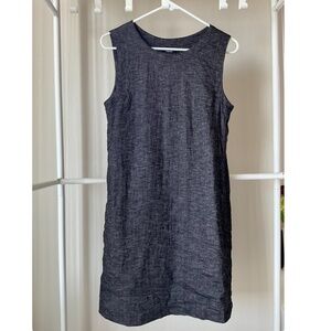 Theory Didianne Grey Linen Blend Shift Dress size 4